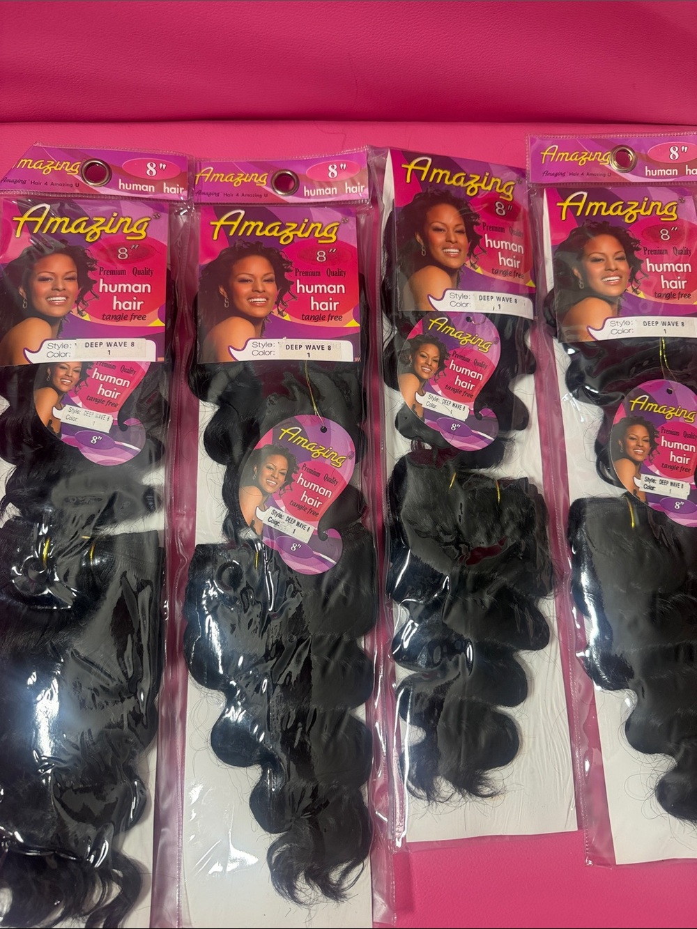 8" Deep Wave Human Hair - Black